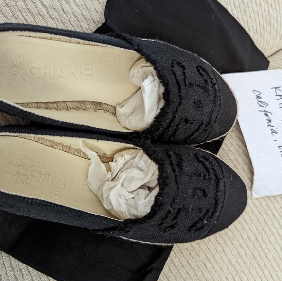 Black Tweed Chanel Espadrilles size 36 - Picture 6 of 6